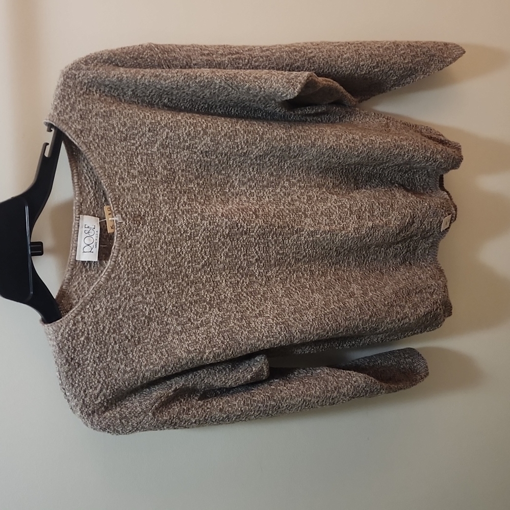 Vintage Rose Acrylic Brown Sweater Medium